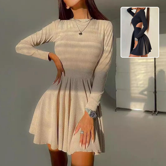 ✨ Trendy Long-Sleeved A-Line Dress! ✨