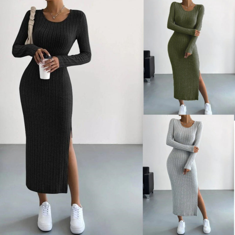 ✨ Women's Knitted Long Dress – Cozy & Chic