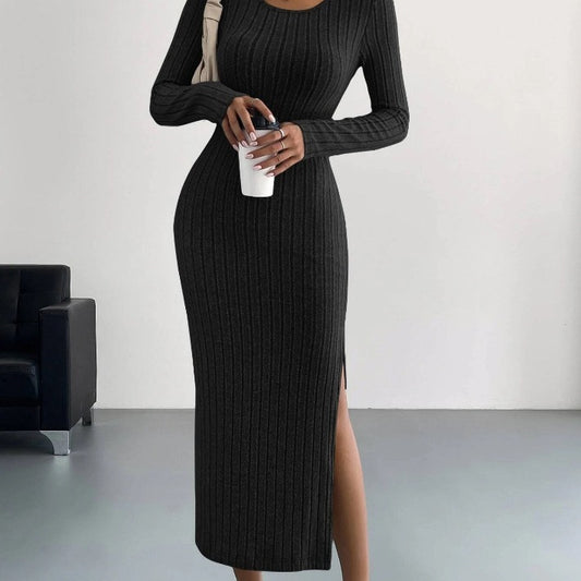 ✨ Women's Knitted Long Dress – Cozy & Chic