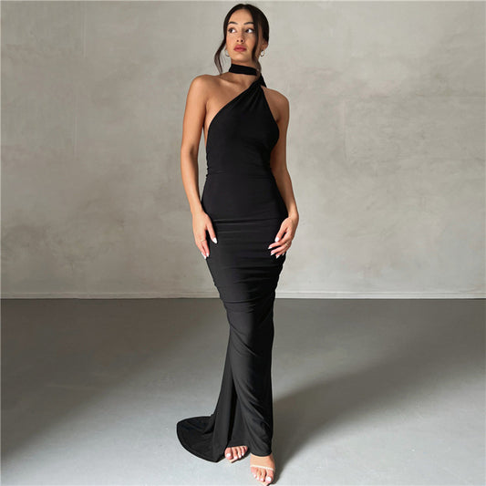 ✨ Seductive Backless Halter Sheath Dress – Unleash Your Inner Glamour